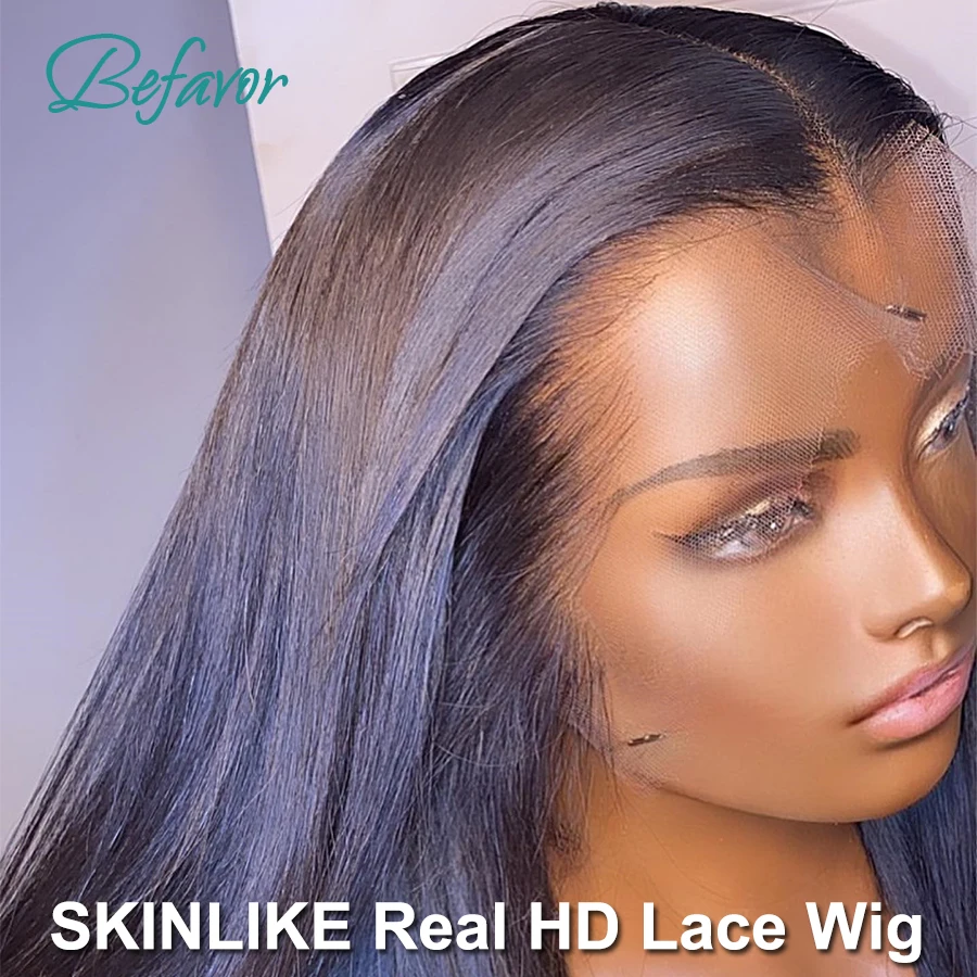 Perruque Lace Frontal Wig naturelle lisse HD 13x6, 30 pouces, 5x5, pre-plucked, noeuds blanchis, perruque Lace Closure Wig, pour femmes