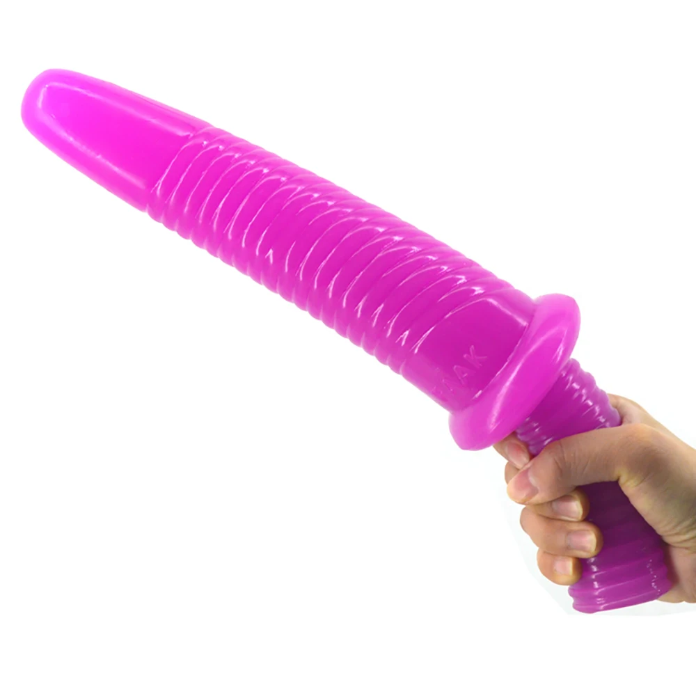 31mm Screw Sword PVC Anal Plug Dildo Women Masturbator Handle-Bar Soft Vagina Anus Prostate Orgasm Sex Toys for Lesbian Gay Men