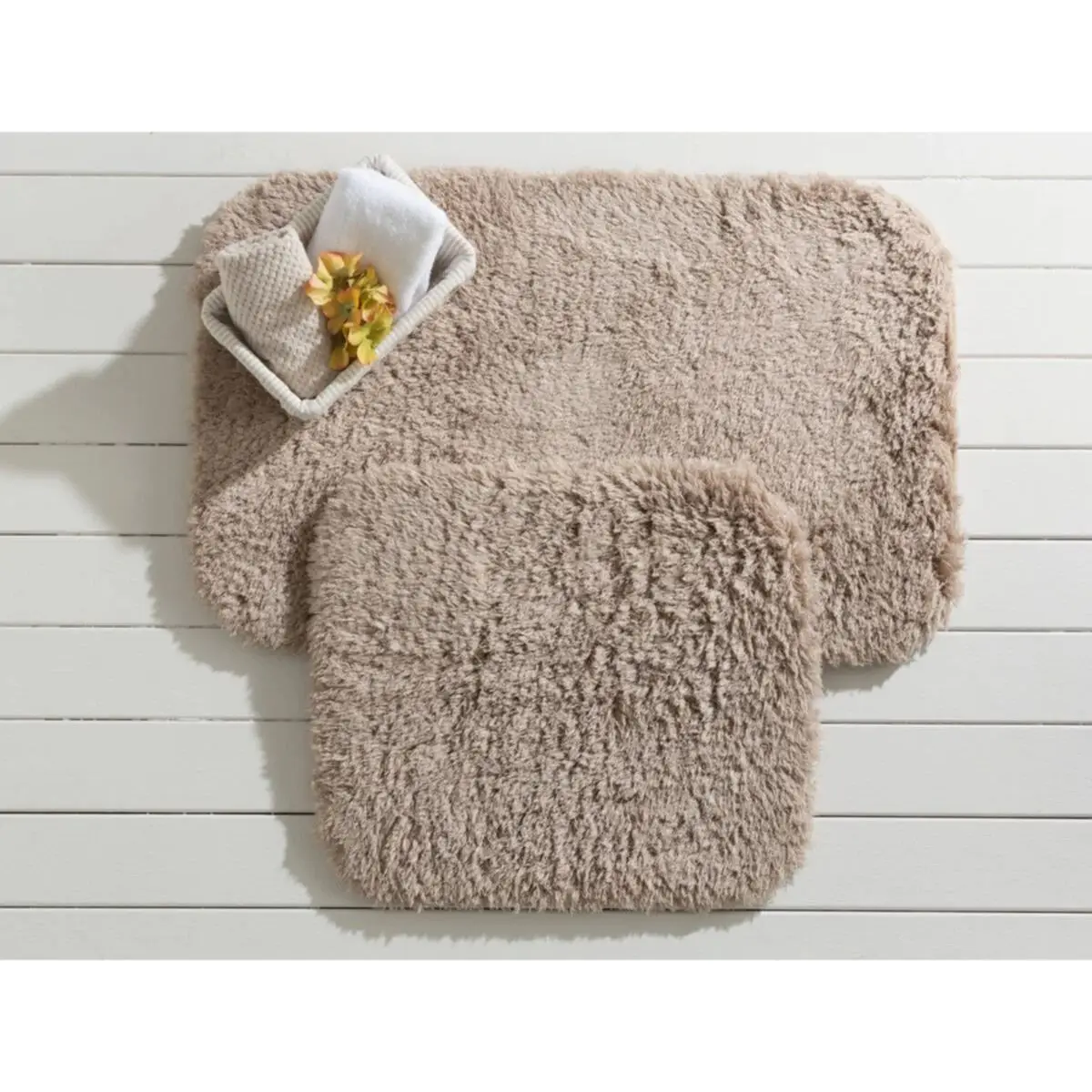 Sheep Bath Mat - Soil - 50x80 + 45x50 Cm Super Absorbent Floor Mat Anti Slip drying Bathroom Mat Floor Carpet Easy To Clean Home