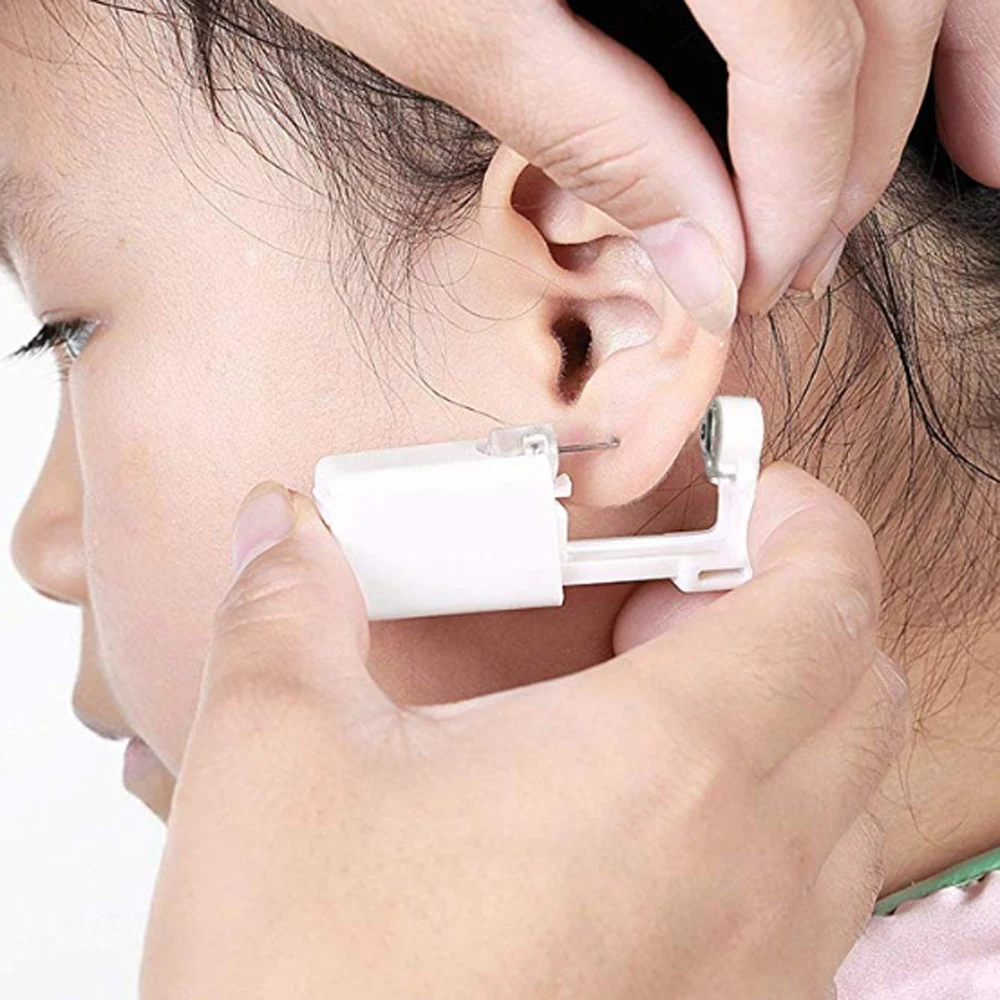 1PC Disposable Sterile Ear Piercer Safe Ear Tragus Piercing Gun Baby NO PAIN ear piercing Insrument tool kit