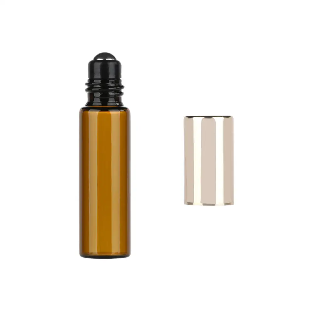 1ML 2ML 3ML 5ML 10ML Amber Roll On Roller Bottle For Essential Oils Refillable Perfume Bottle Deodorant Containers Hot Sale