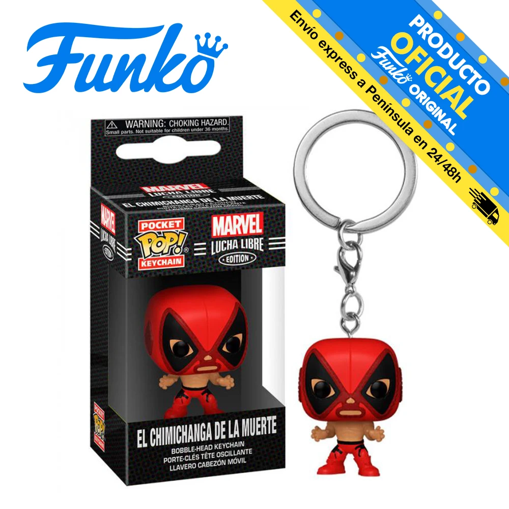 FUNKO POCKET POP! Marvel keychain: Wrestling-The Chimichanga of death, original, toys, boys, girls, gifts, collector, figures, dolls, shop, with box, new, man, woman, official license