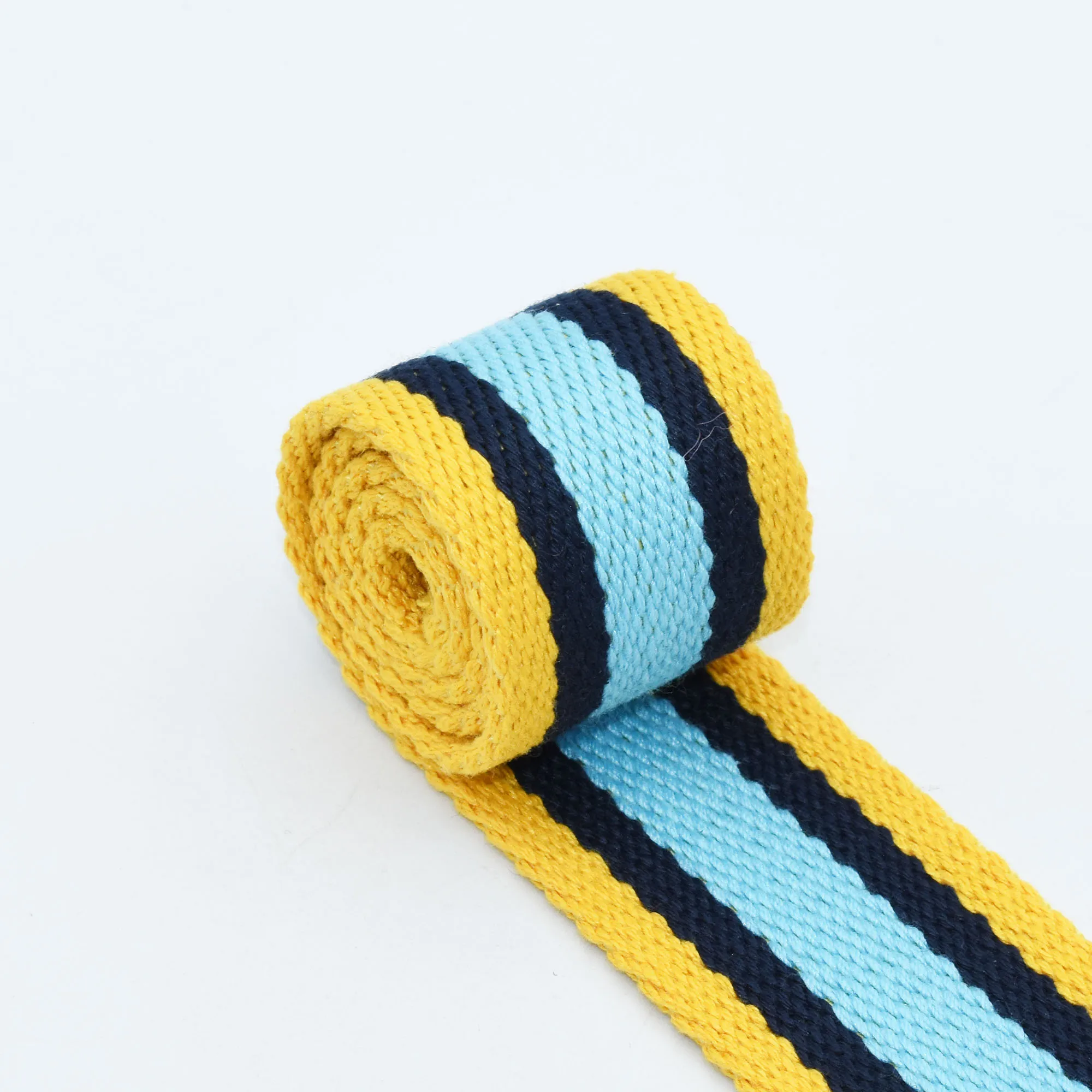 1.5'' Webbing Cotton Belt Bag Handbag Strap Purse Lanyard Webbing Blue Yellow Black Camera Strap Woven Belt Key Fob Hardware