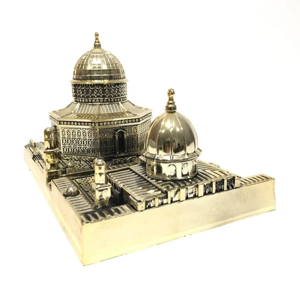 Masjid al-Aqsa Trinket Silver-Gold Color Trinket modern trinket Household Items Souvenir Islamic Gift Muslim Gift Decorative