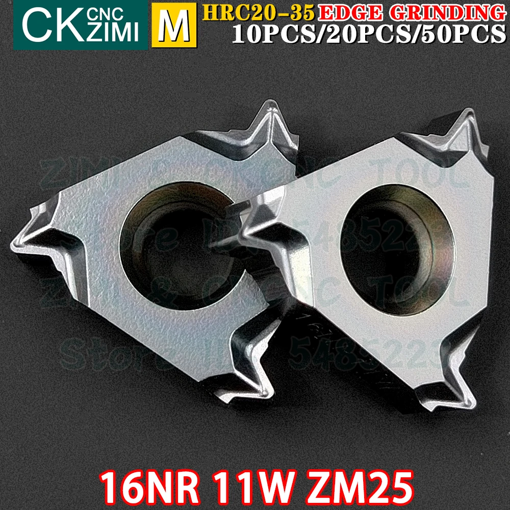 16NR 11W ZM25 16IR Твердосплавные вставки  Резьбовые токарные вставки с внутренней внешней резьбой Инструменты для токарных станков с ЧПУ по металлу для держателя инструмента SNL SNR SER SEL