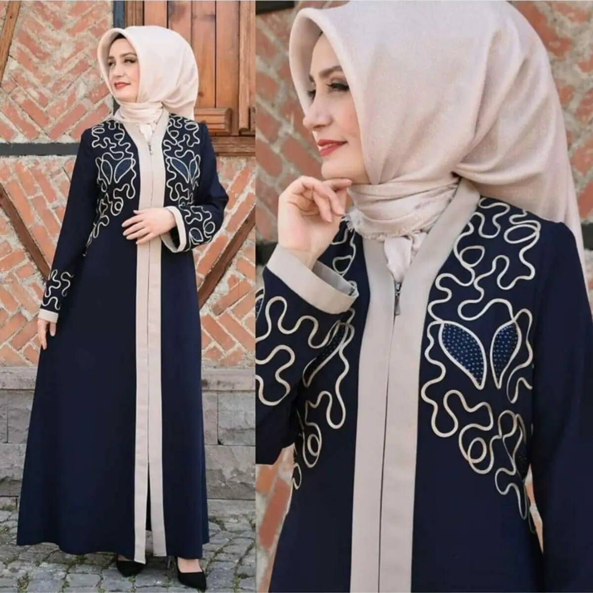 Abaya Muslim Dress Women Hijab clothing Abaya Plus Size Hand Embroidery Maxi Kaftan dresses for women skirt Muslim women hijab