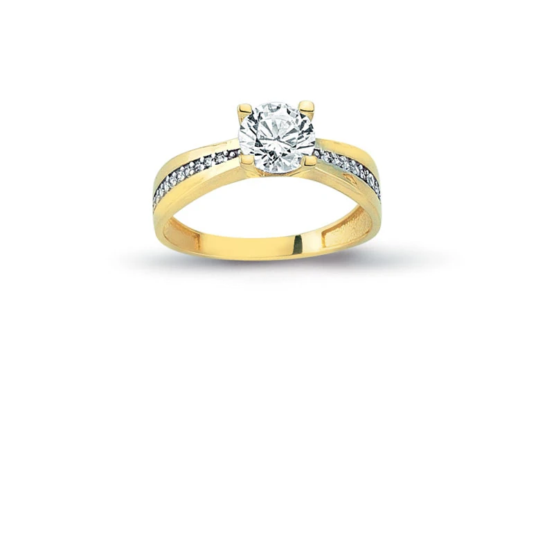 14K Solid Gold Solitaire Exclusive Engagement Wedding Ring