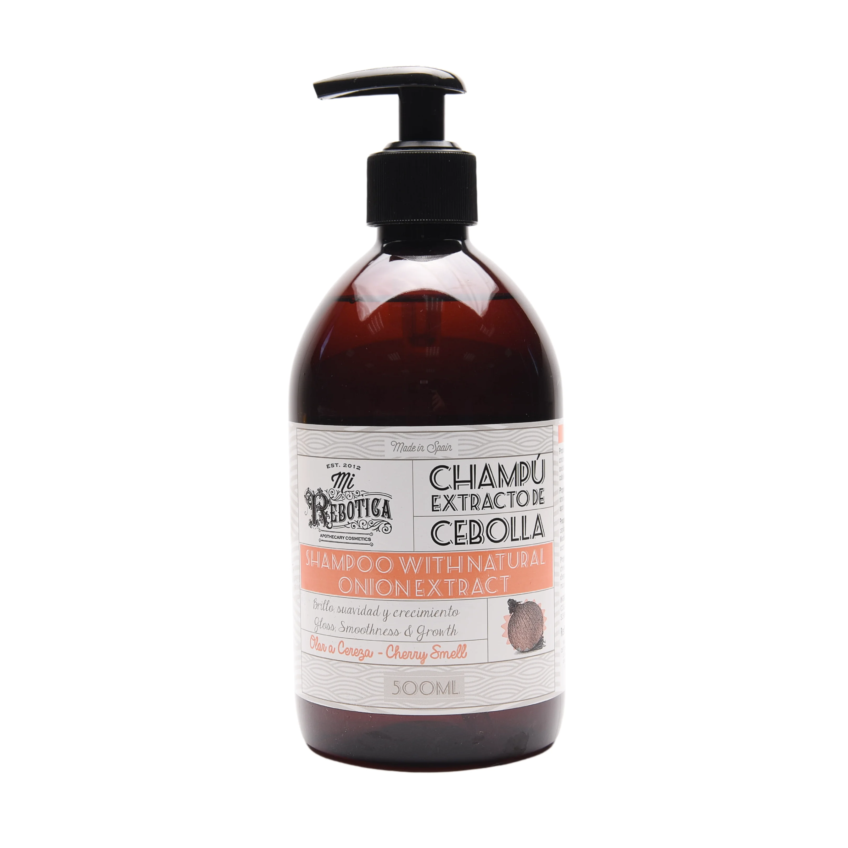 MI REBOTICA, with onion extract shampoo 500 ml (scalp normal/fatty), BRIGHT, growth, FOTALECIMIENTO