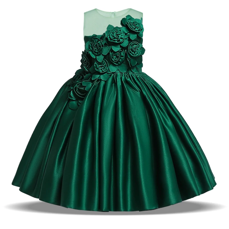 Summer Flower Girl Dress Children Costume Bow Party Wedding Kids Dresses For Girls Evening Briidemaid Prom Gown Vestido 8 10 Yrs