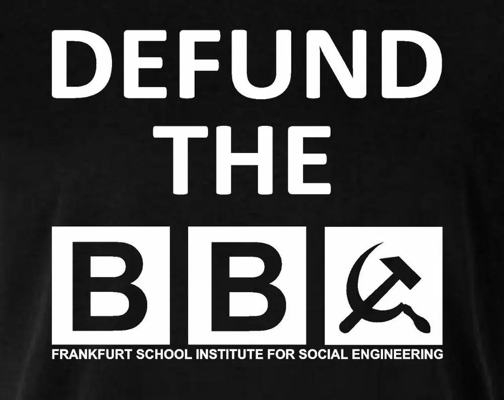 Defund The BBC Protest T Shirt Black