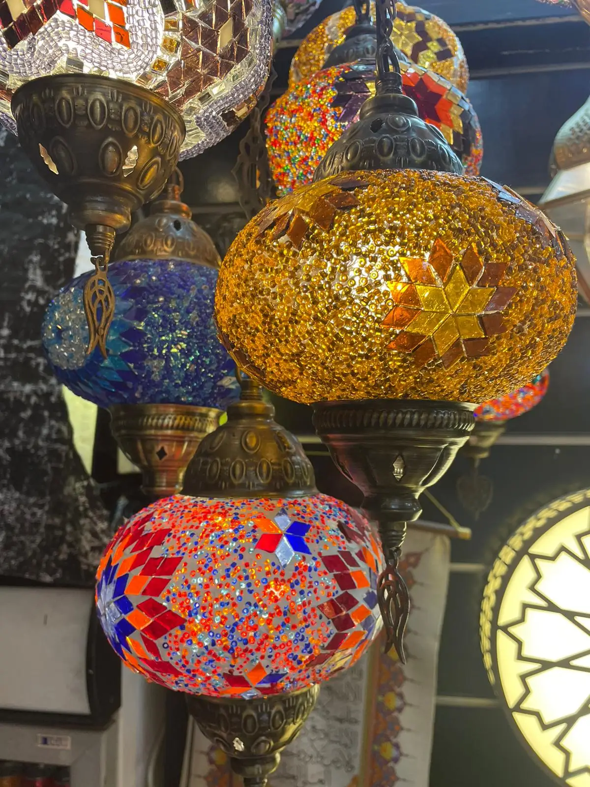 Mosaic Lamp Authentic Pendant Lamp Chandelier Colorful lamp with quality Handwork, Quality of workmanship