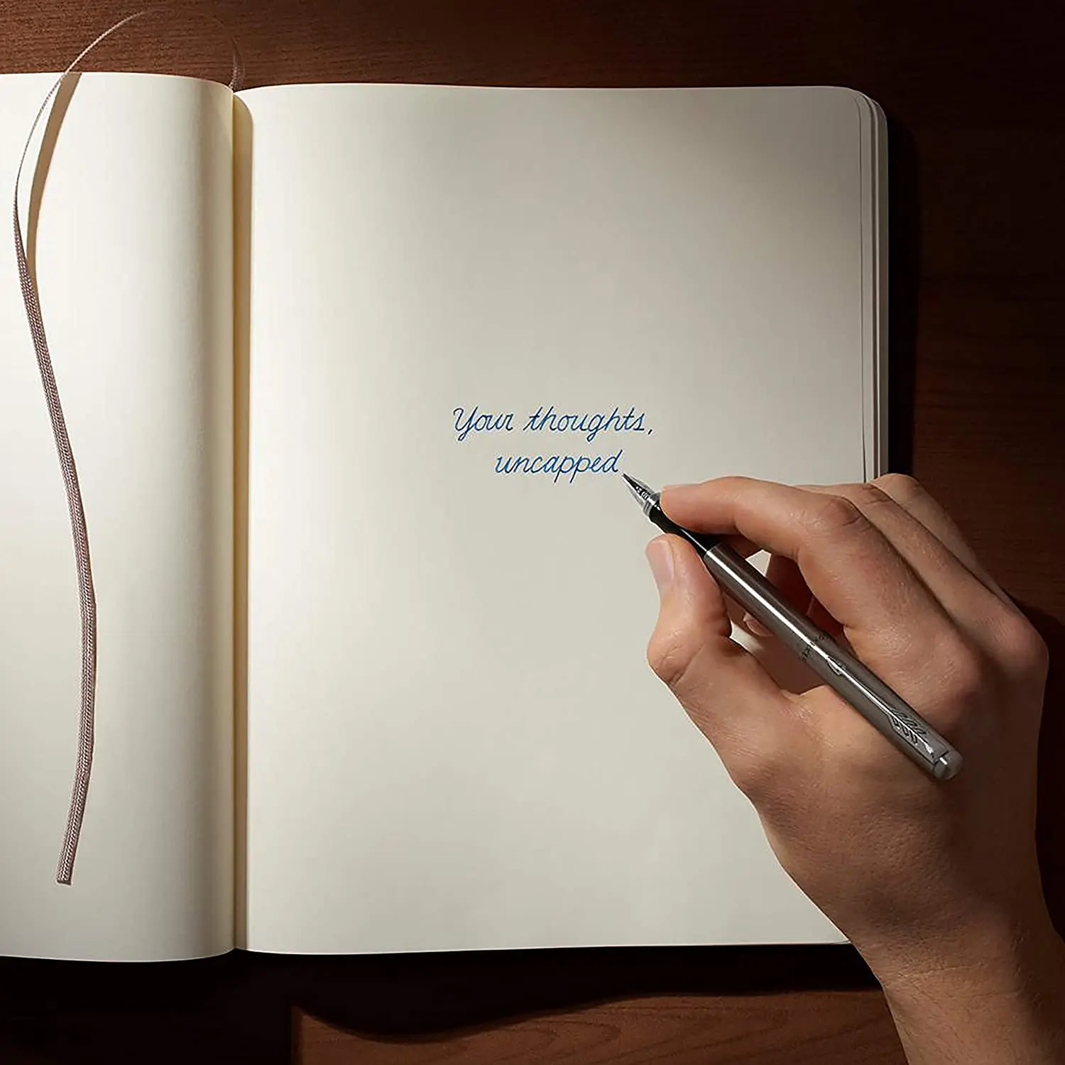 Parker Jitter Fountain Pen, Stainless Steel Body, Medium Point, Blue Ink, Include Gift Box, Best Fountain Pen, Perfect Write