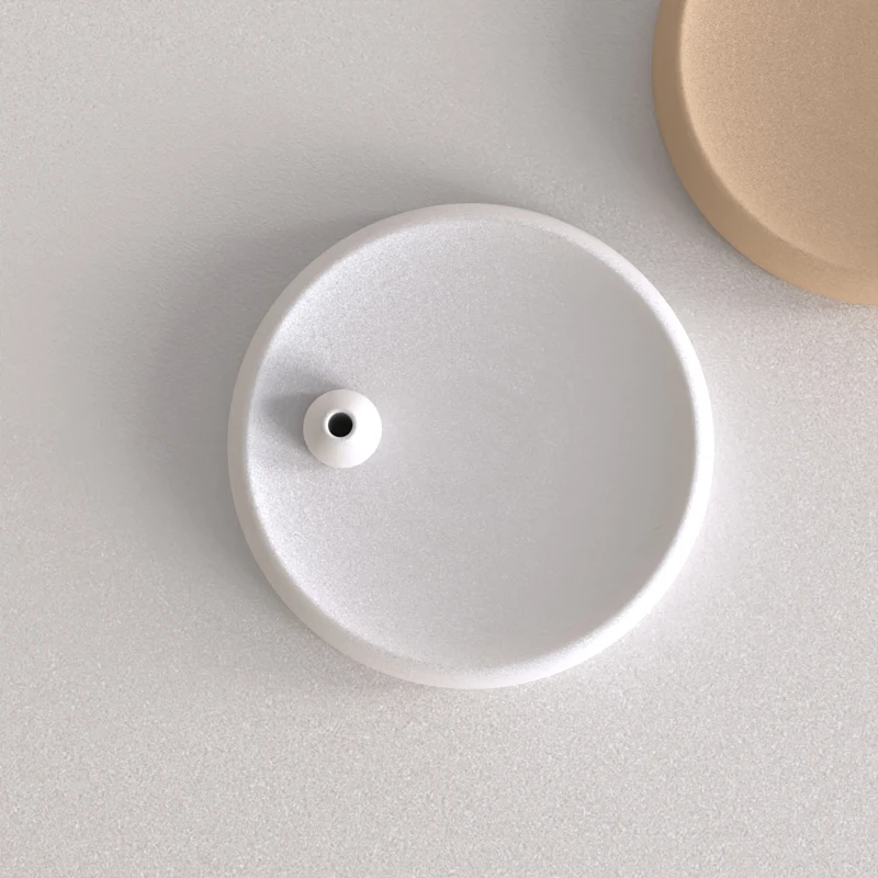Pinkmore Mold Concrete Incense Insert Silicone Mold Creative and Simple Design of Cement Incense Tray Molds