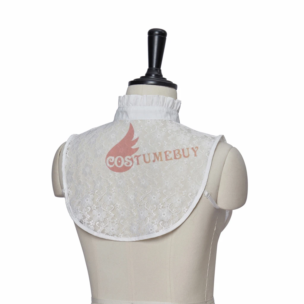 Costumebuy pizzo colletto finto camicetta staccabile Top collari falsi bianco mezza camicia Costume accessori per donna uomo