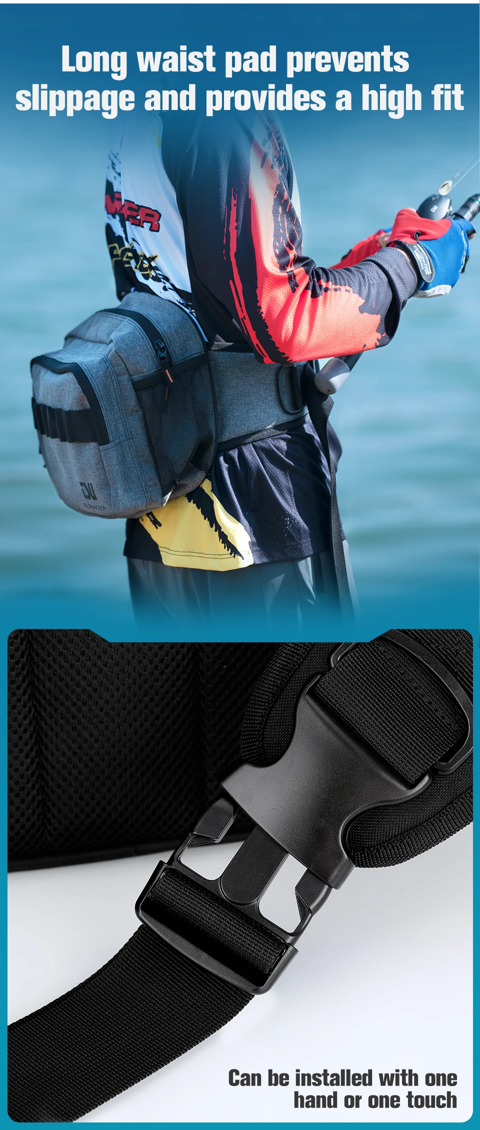 TSURINOYA Angelgerät Tasche Große Kapazität Multifunktionale Locken Pack Outdoor Schulter Tasche und Hüfte Tasche Boxen Zange Lagerung – Detail 10