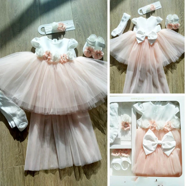 Baby Dress Models New Do an Wedding Birthday Baptism Tulle Wedding Dress Custom Design Cotton For 3 and 6 Months Sizes 5 piece AliExpress