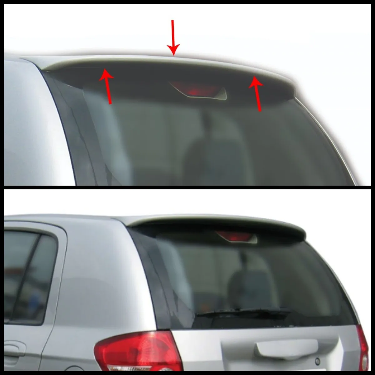 For Hyundai Getz 2002-2011 Spoiler Fiber Fiberglass Material Rear Trunk Spoiler Wing Trunk Lip Car Styling Fully Compatible