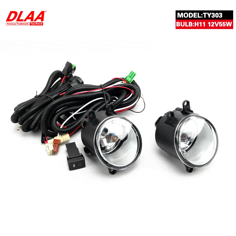 DLAA For  ALLION PREMIO 2008-2009 Front Fog Lights Car Styling Spot Light Fog Lamps With Switch - 1 Pair