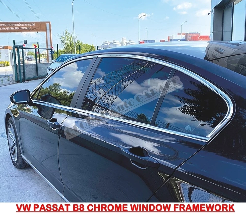 For Volkswagen Passat B8-8.5 2015-2021 Chrome Window Moulding Window Frame Framework Accessory Diffüser Spilitter Car-styling