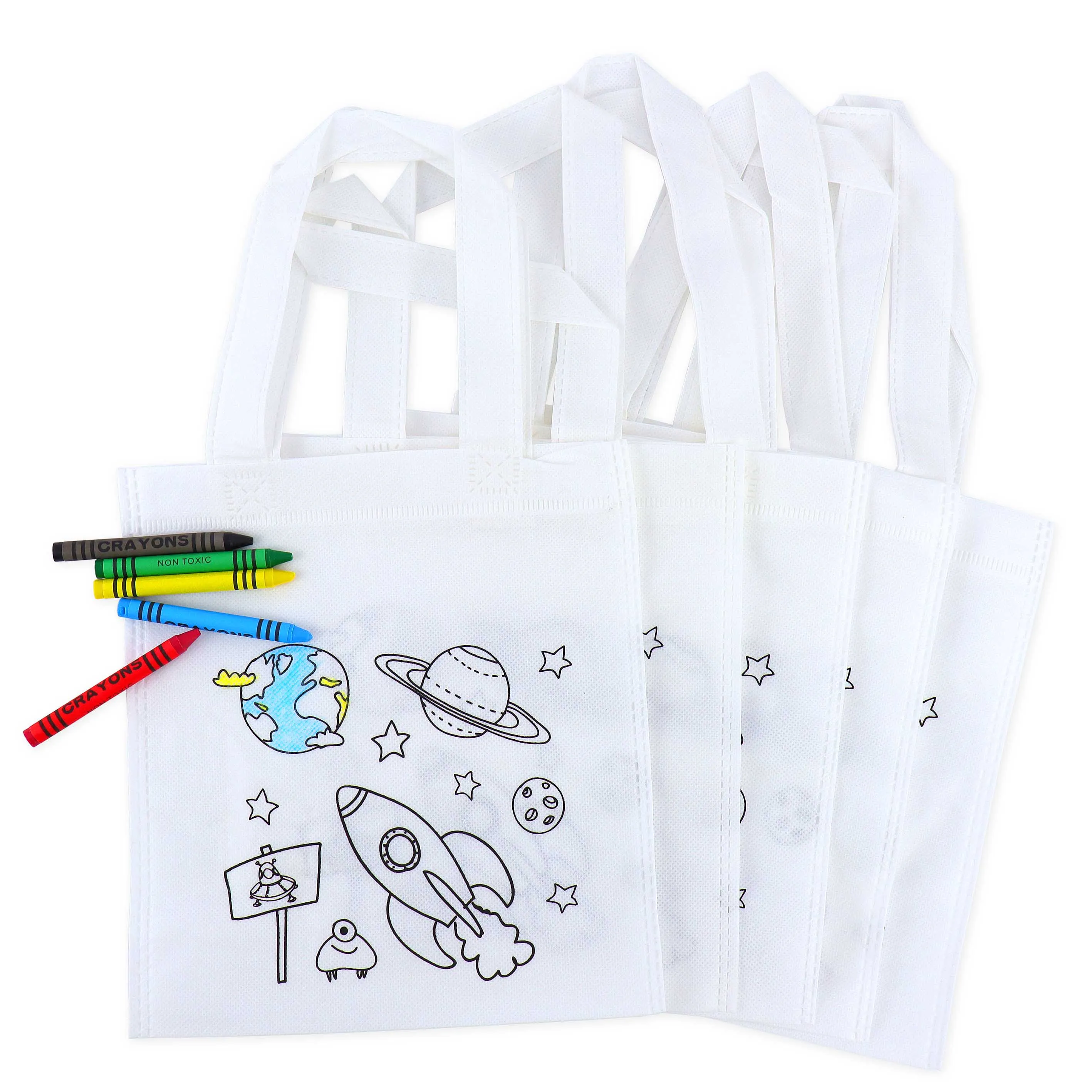 Lot 12 to 48 Pcs Children's Pencils & Backpacks Children's Birthday Details For Guests DIY Accessories & Materials Coloring Backpacks Original Kids Gifts Gift Store