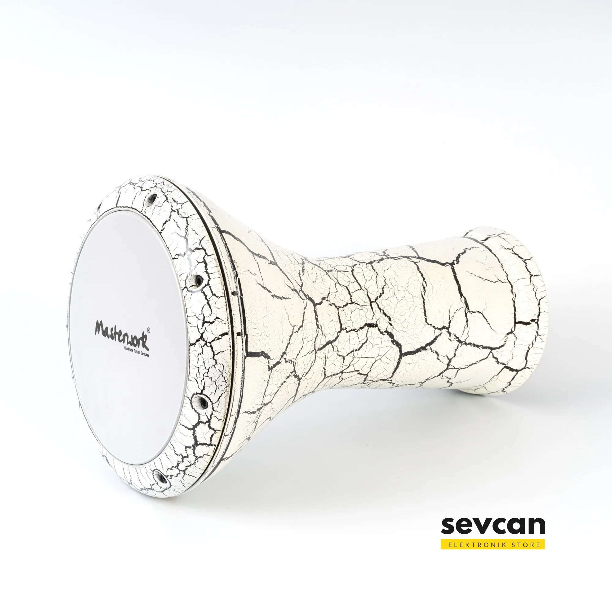 White Engraved Darbuka Tomtom Goblet Drum Doumbek Tombak Arabic Tabla Taborine Tabor Darabukka Percussion Musical Instrument