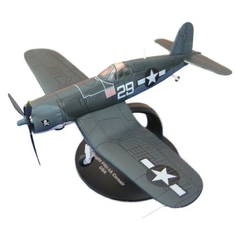 Altaya, Vought F4U-1A Corsair USA Plane, 1:72 Scale, Miniature Diecast, World War II Fighter Planes Collection, New in Blister Original Packaging, Model Name on Base