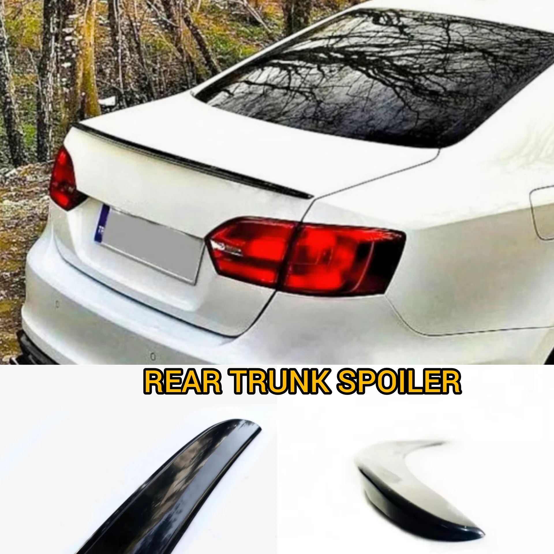 Rear Trunk Spoiler For Volkswagen Jetta 2011 2019 Car Accessories Lip Plastic Glossy Black Wing Sports Exterior Parts Tuning