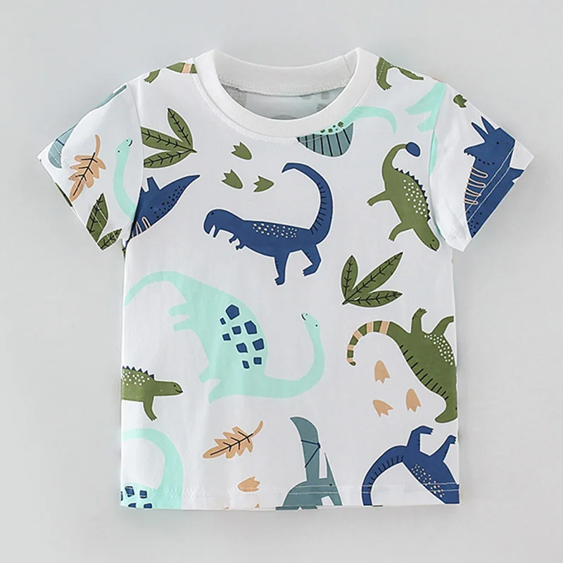 

Dinosaur 100% Cotton t-shirt Baby Boys Clothes Short Sleeve Children's Clothing Summer Kids t shirts Bebe Boys Infant Casual Tee