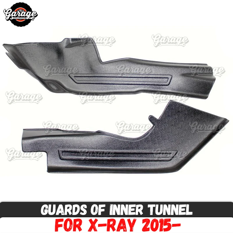 Guards of inner tunnel for Lada X-Ray 2015- ABS plastic 1 set / 2 pcs trim accessories protect of carpet car styling tuning