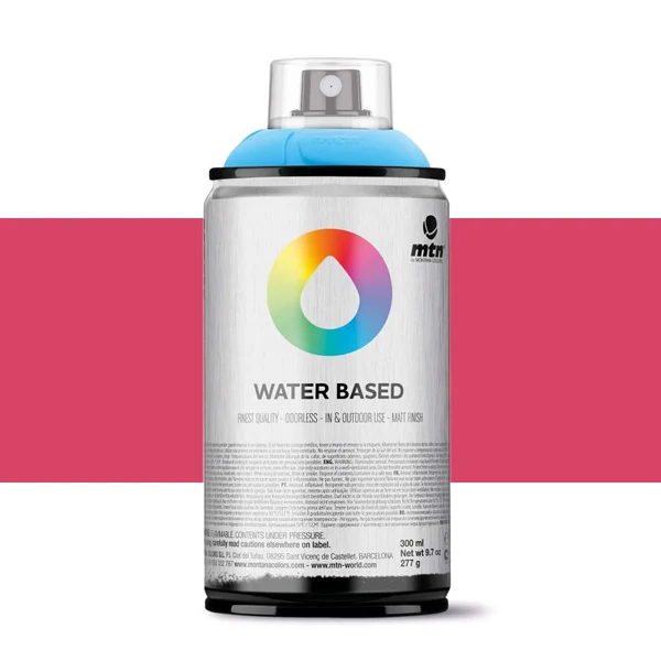 Spray paint brand MTN Water Based Color Quinacridone Magenta 300 ml Montana low pressure Little Ideal smell interior