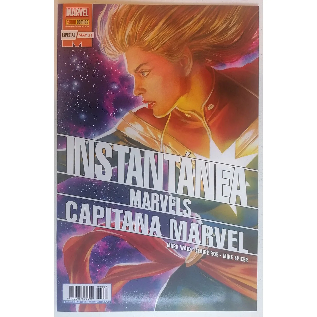 INSTANTANEA MARVEL No. 8 captain MAR-VEL, ED. PANINI, year 2021, author MARK WAID, comic BOOK Spanish, TEBEO, MARVELS