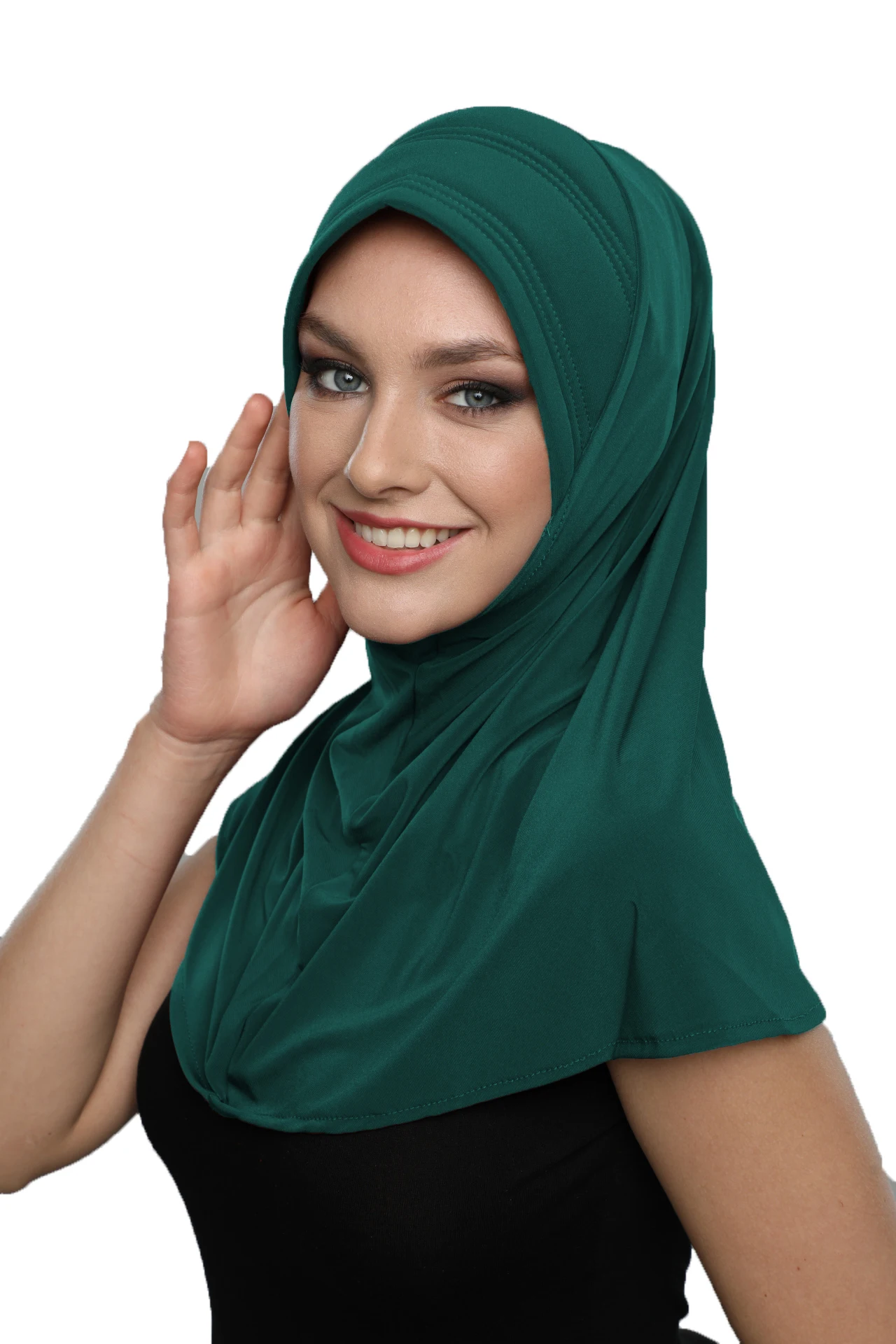 2022 New Fashion Plug & Use Ready Made Turban Hijab Bonnet Scarf Cancer Cap Special Women Product Beret Bandana Shawl Muslim Chemo All Season Rib Pearl Prayer Head