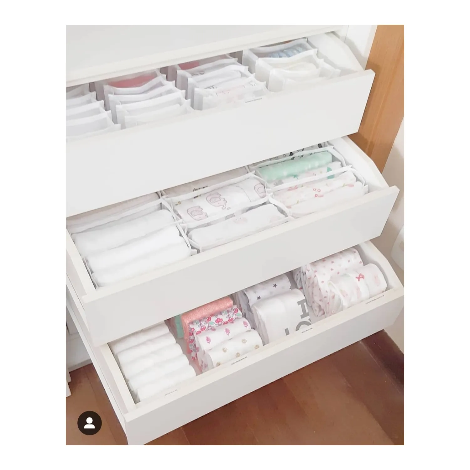 Cabinet Drawer Organizer 2 Pcs Storage Mesh Separation Box Washable Organizer Divided Foldable Dress Socks Bra