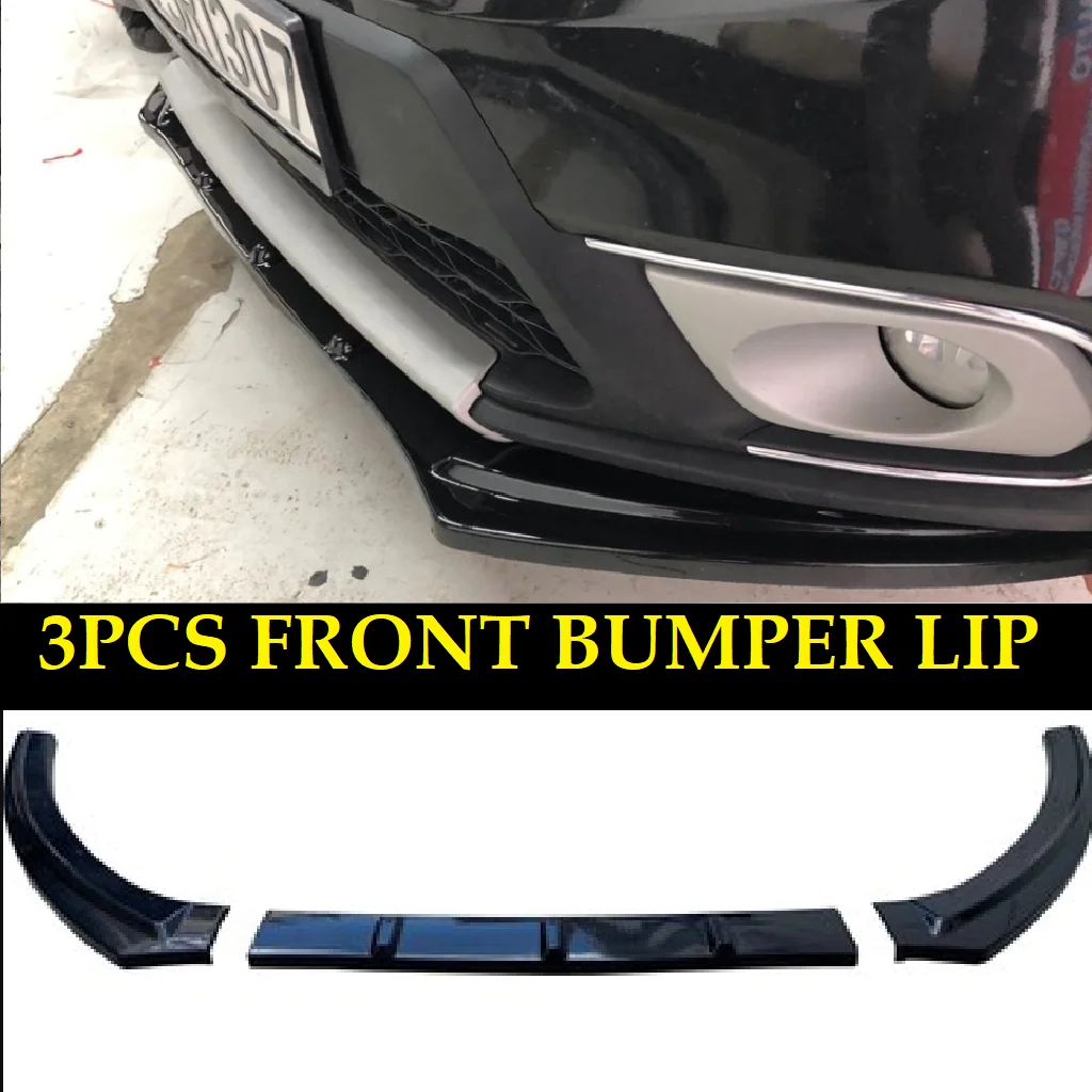 For Dacia Sandero Front Bumper Lip Body Kit Spoiler Splitter Diffuser 3PCs High Quality ABS Plastic Professional