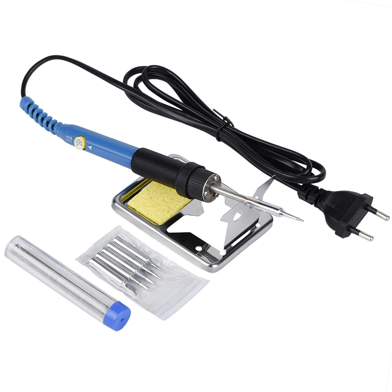 JCD-Kit de soldador eléctrico 14 en 1, herramientas de soldadura de temperatura ajustable, puntas de soldadura, bomba desoldadora, herramienta de soldadura