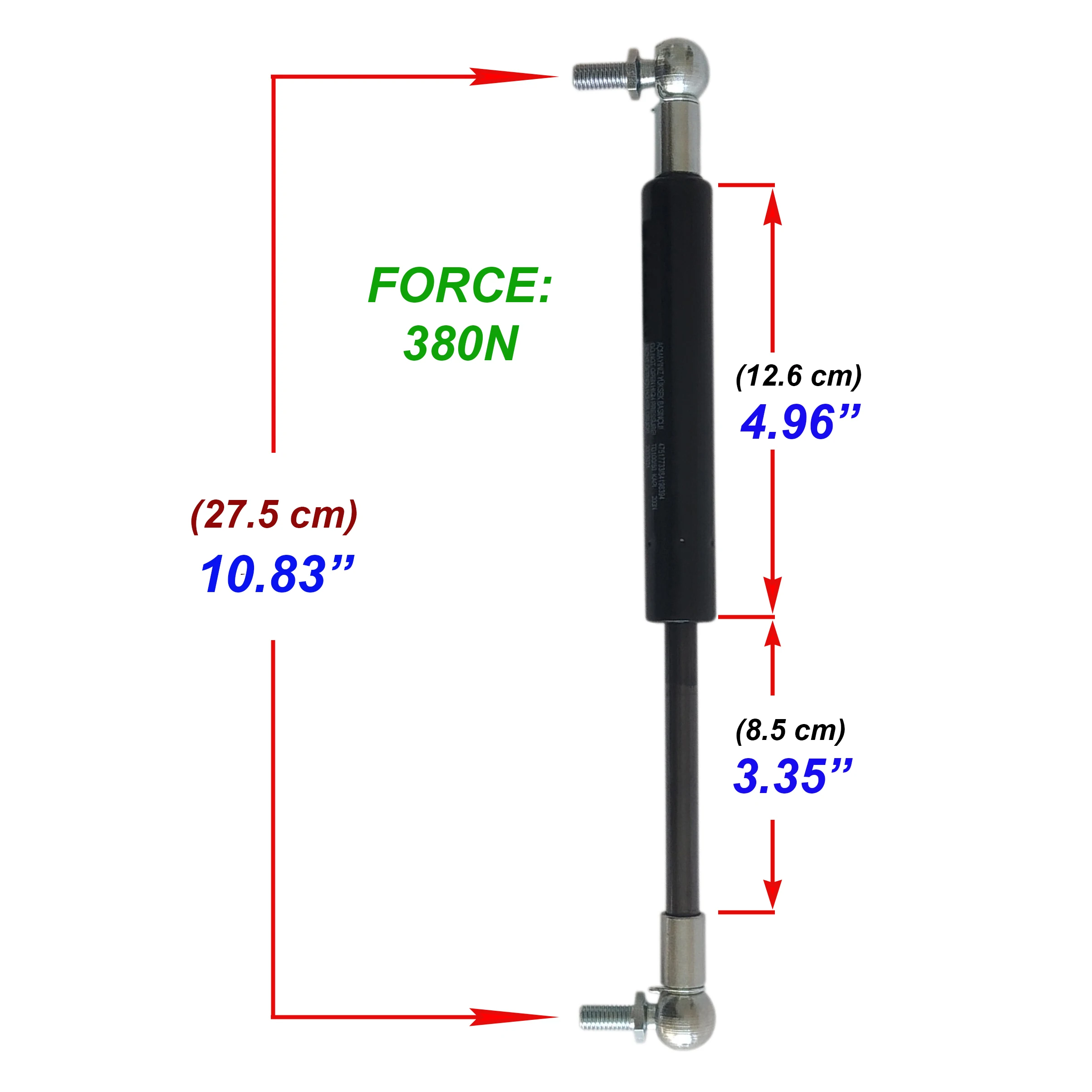 Binbir Trend Door Gas+Oil Strut 47517743 Compatible with/Replacement for New Holland Tractor Door Shock Spring