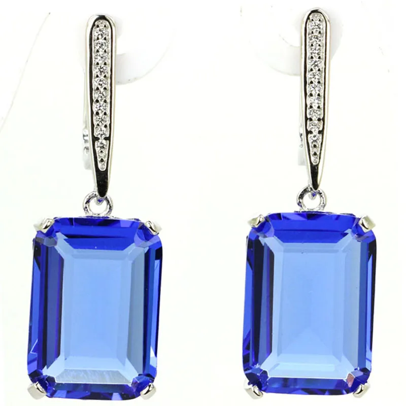 

Buy 3 Get 1 Free 45x13mm Jazaz 11g Violet Tanzanite Kunzite Pink Morganite Tourmaline 925 Solid Sterling Silver Earrings
