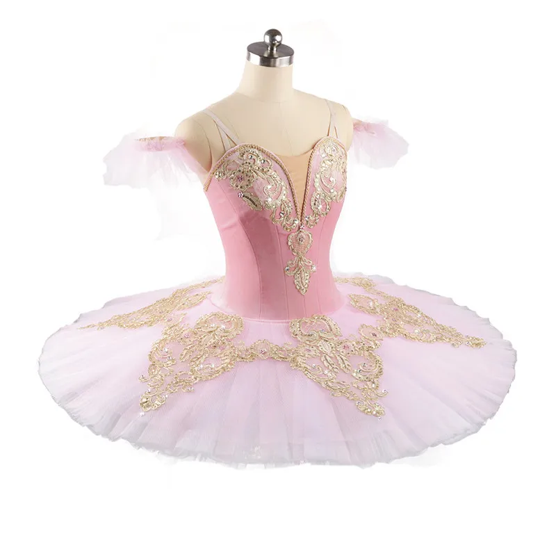 High Quality Custom Size Kids Girls Performance Wear Professional Ballet Tutu Pink