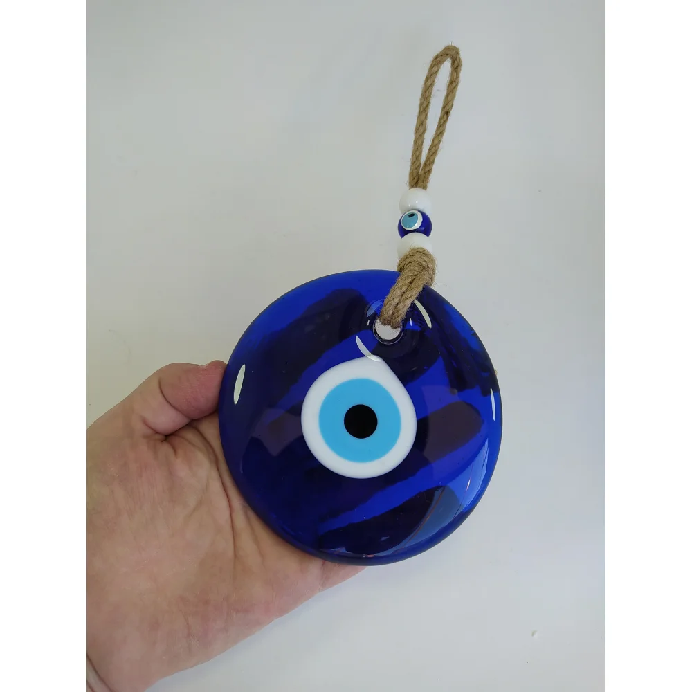 Big Evil Eye 11cm Glass Bead Pendant Charm Turkish Handmade Amulet for Wall Hanging Talisman Boho Home Decor Protector Goodluck