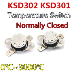 KSD302 10A 250V 0-300 degree Ceramic KSD301 Normally Close Temperature Switch Thermostat 0 5 10 40 50 75 85 100 130C 150C