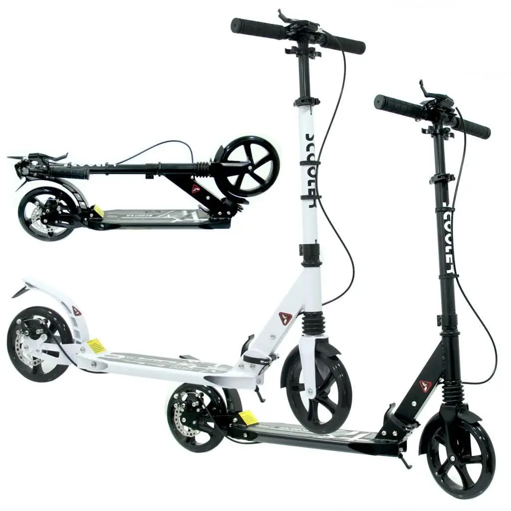 Urban LUX, Roda Besar (20Cm) Penyerap Kejutan Ganda, Suspensi Lipat, Skuter Baja Dewasa (100Kg)