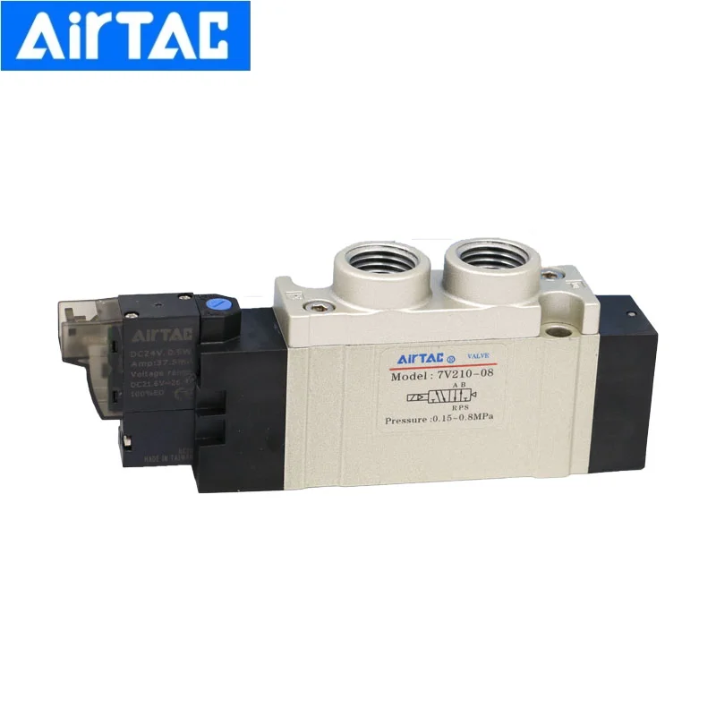 Airtac Original Pneumatic Control Valce 7V Series Solenoid Valve SY7220 7V220-08-B-NS 7V22008B050 With 0.5m Wire