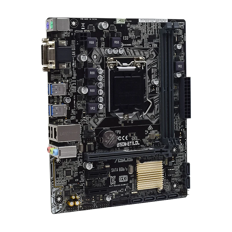 Imagem -02 - Asus-placa-mãe B150m-et Lol Intel B150 Lga 1151 Ddr4 Suporte Core 6400 6500 6700 6100 6300 G4500 Cpu Micro Atx