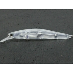 wLure 11.4cm Weight Transfer for Long Distance Casting Unpainted Clear Fishing Lures Bodies 10 Pieces with Eyes UPM673