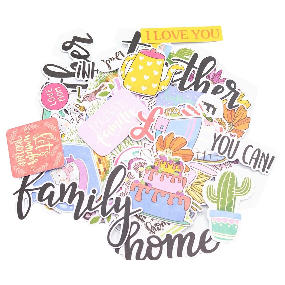 Creative Path 124pcs Printed Paper Diecuts Shapes Ephemera Foil Design Scrapbooking Cardmaking Journal Embellishments Decoration