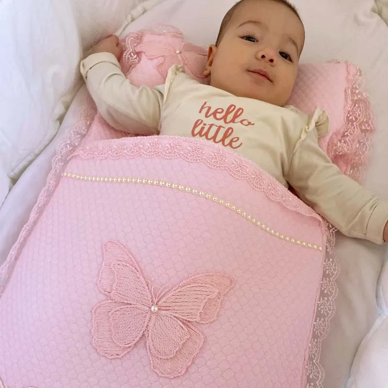 Modakids rosa para a menina do bebê bonito swaddle recém nascido roupa de cama unissex cobertor da menina dos bebês da criança carrinho de bebê modelos