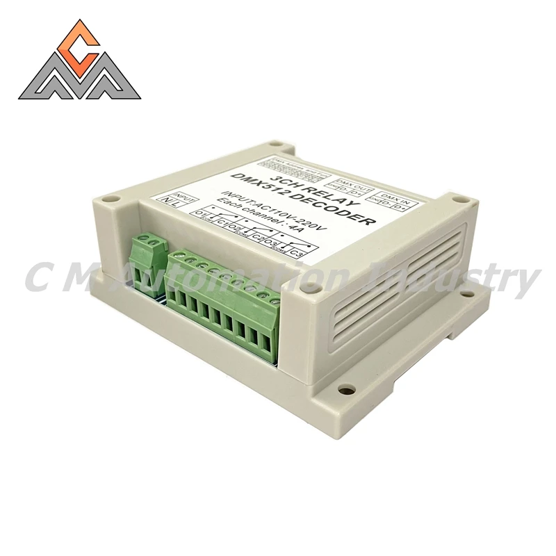 Новый оригинальный 3-полосный реле DMX512 3-канальный релейный переключатель DMX переменный ток 220 В Входной релейный переключатель 3CH-DMX512