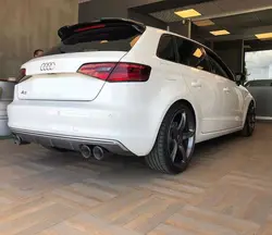 Dla Audi A3 8V Hatchback 2014-2018 Spoiler akcesorium samochodowe tuning modyfikuje dyfuzor splitter nowość