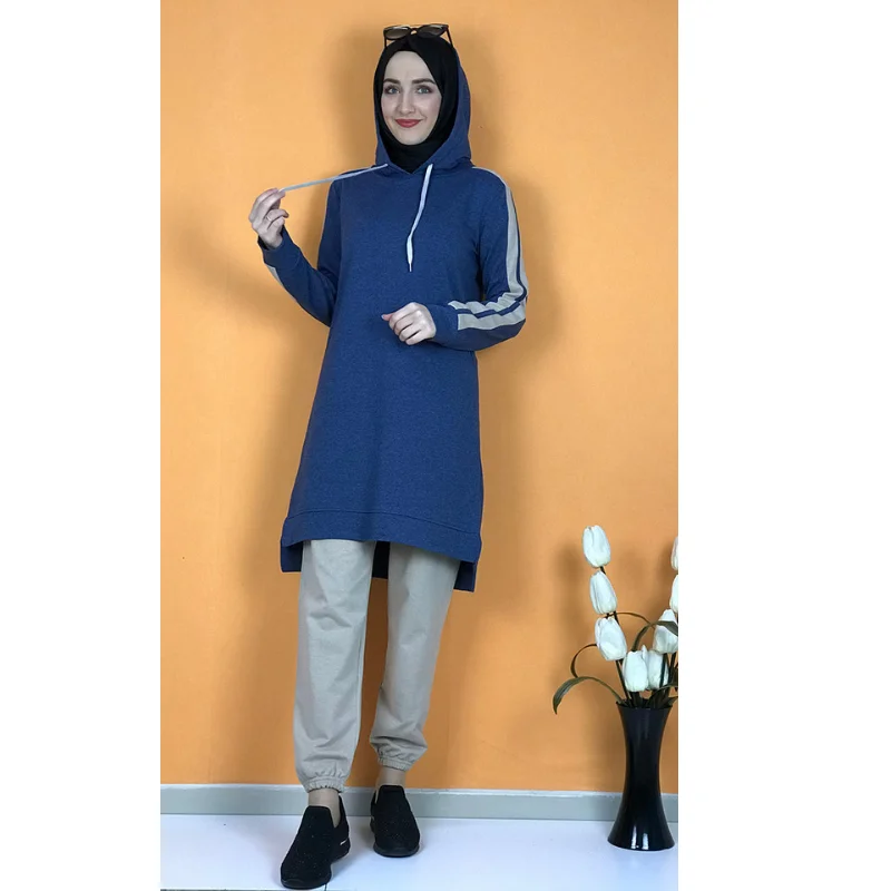 Hijab Women Tracksuit Tunic Suit Women Hijab Sport Women Tracksuit Muslim Fashion Hooded casual Dubai Islamic sportswear Arabia