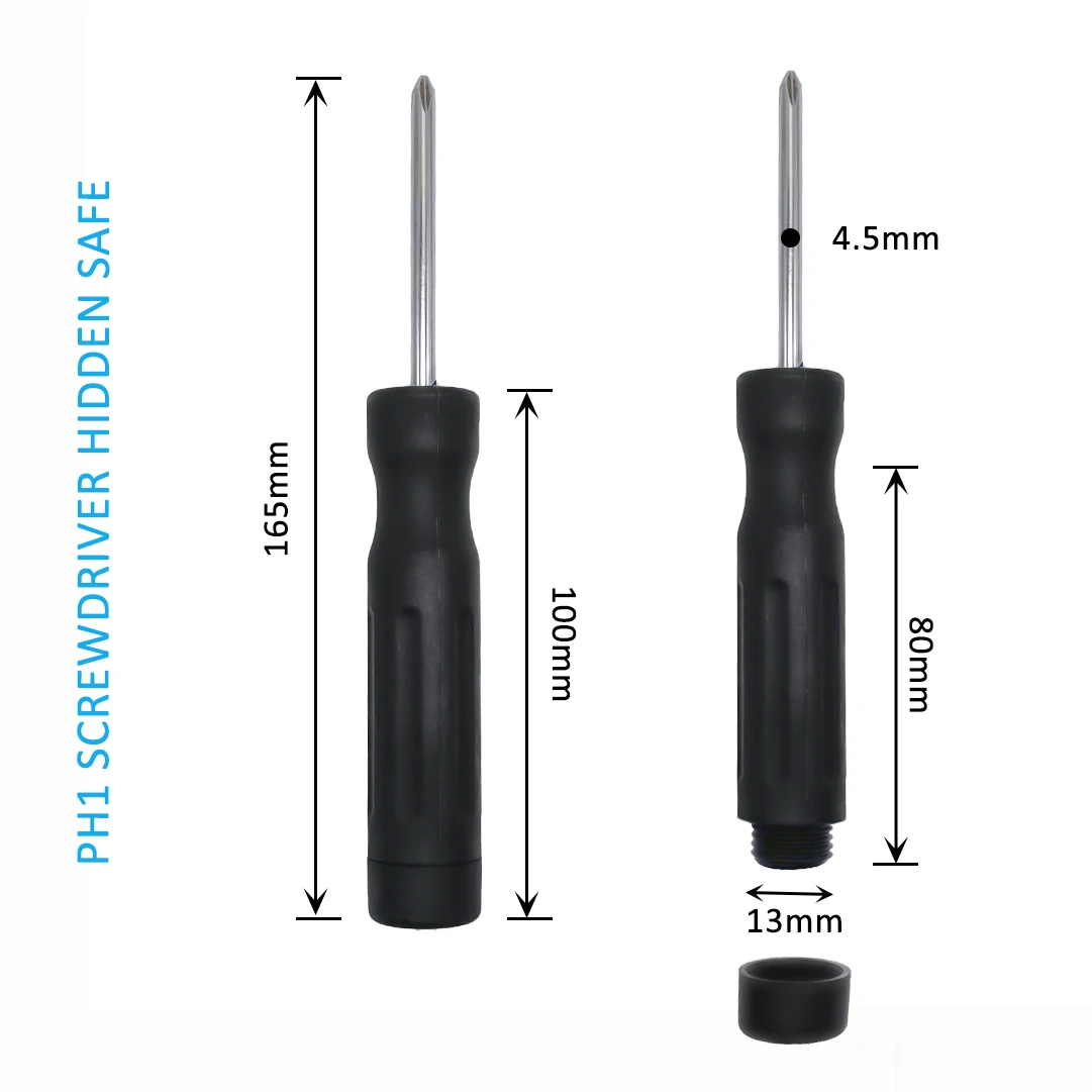 PH1 отвертка с крестообразной головкой, контейнер для безопасности, безопасное хранилище для денег, секретное место, отсек, скрытый кеш-бокс